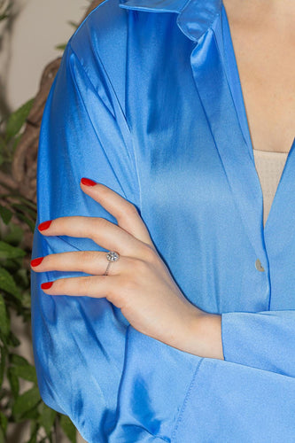Bague 54 Dior Rose des vents - Bague pavée en or blanc 18 carats et diamants 58 Facettes 4544006RV