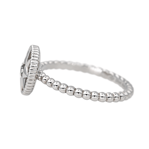 Bague 54 Dior Rose des vents - Bague pavée en or blanc 18 carats et diamants 58 Facettes 4544006RV