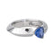 Bague 55.5 Bague en or blanc 18 carats sertie d’un saphir et de diamants 58 Facettes 4551822RV