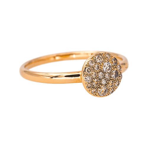 Bague 57 Pomellato Sabbia - Bague en or rose pavée de diamants 58 Facettes 4554469CN