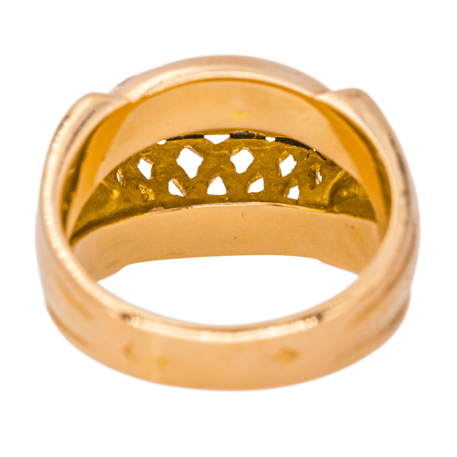 Bague 54 Bague rétro sertie de diamants en or rose et platine 58 Facettes 4555579RV