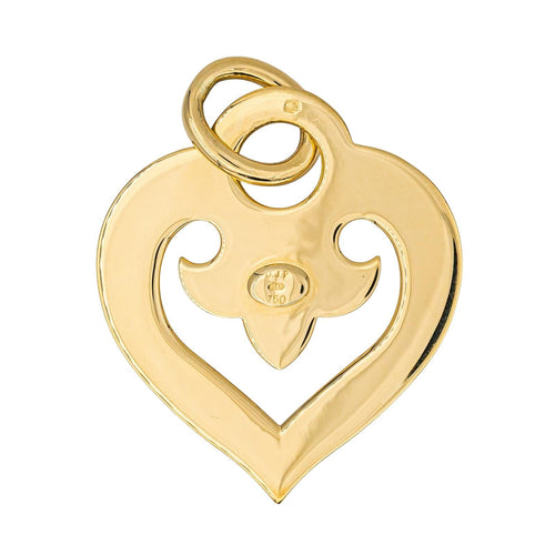 Pendentif O.J. Perrin Légendes - Pendentif cœur en or jaune 58 Facettes 4566119CN