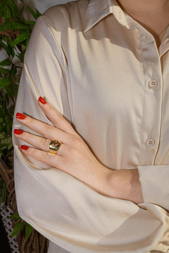 Bague 53 O.J. Perrin Cœur Légende - Bague cocktail cœur en or jaune 58 Facettes 4566120CN