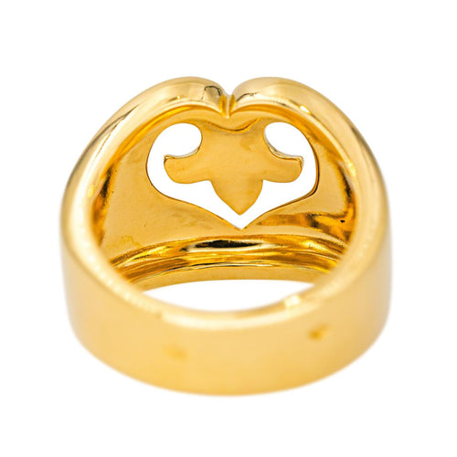 Bague 53 O.J. Perrin Cœur Légende - Bague cocktail cœur en or jaune 58 Facettes 4566120CN