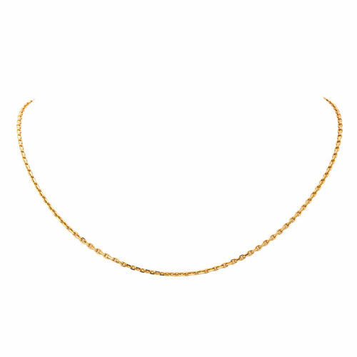 Collier Collier maille forçat en or rose 18 carats 58 Facettes 4566304CN