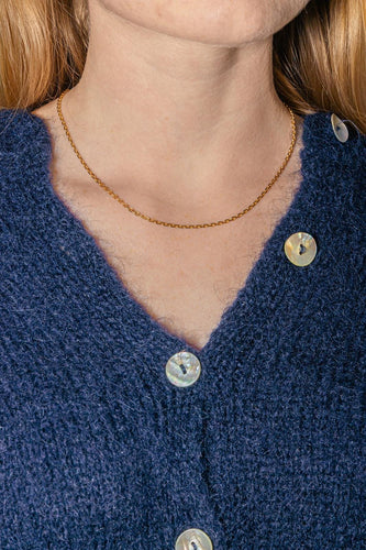 Collier Collier maille forçat en or rose 18 carats 58 Facettes 4566304CN