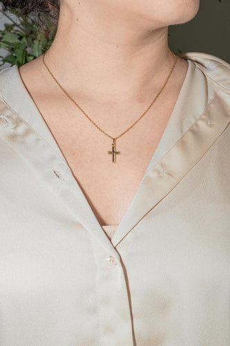 Collier Collier - Pendentif croix en or jaune 18 carats 58 Facettes 4566362CN