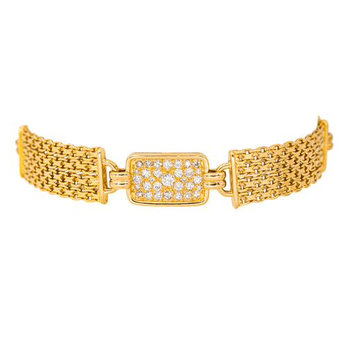 Bracelet Bracelet en or jaune 18 carats serti de diamants 58 Facettes 4568040CN