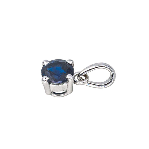 Pendentif Pendentif en or blanc 18 carats serti d’un saphir 58 Facettes 4573383RV