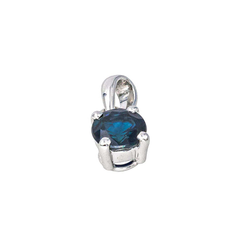 Pendentif Pendentif en or blanc 18 carats serti d’un saphir 58 Facettes 4573383RV