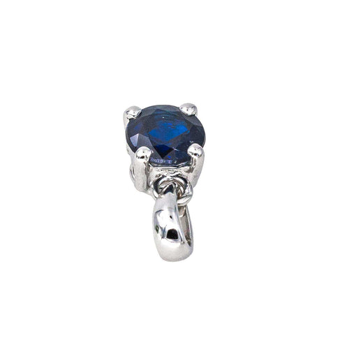 Pendentif Pendentif en or blanc 18 carats serti d’un saphir 58 Facettes 4573383RV