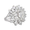 Bague 50 Bague cocktail en platine sertie de diamants 58 Facettes 4585551RV