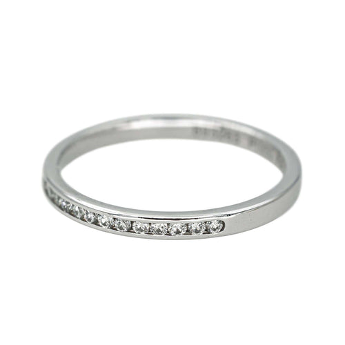 Bague 50 Fred For Love - Bague demi-alliance en platine et diamants 58 Facettes 4607371RV