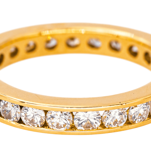 Bague 48 Alliance américaine - Bague en or jaune 18 carats et diamants 58 Facettes 4608559CN