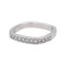 Bague 47 Bague demi-alliance en or blanc 18 carats et diamants 58 Facettes 4608578CN