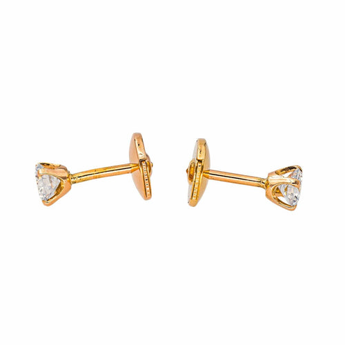 Boucles d'oreilles Boucles d’oreilles puces en or jaune 18 carats et diamants 58 Facettes 4608588CN