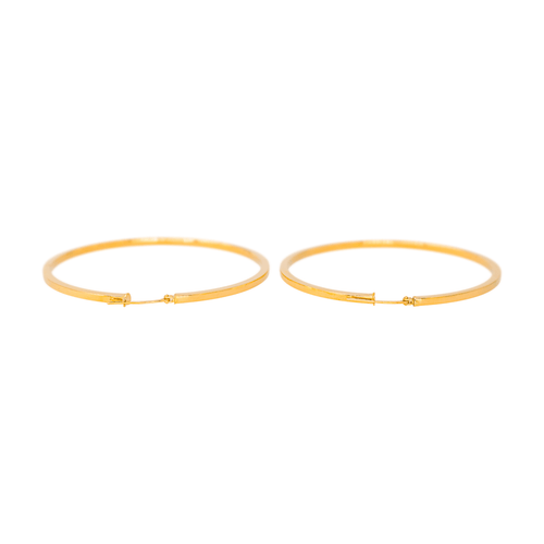 Boucles d'oreilles Boucles d’oreilles créoles en or jaune 18 carats 58 Facettes 4615246CN