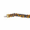 Collier Collier choker en or jaune et blanc 18 carats, œil-de-tigre et diamants 58 Facettes 4615473CN