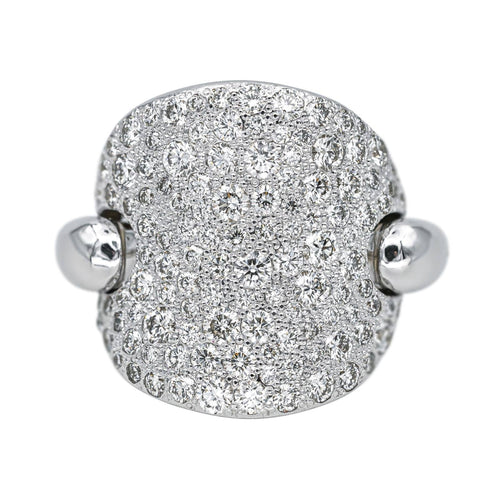 Bague 56 Pomellato Sabbia - Bague en or blanc pavée de diamants 58 Facettes 4621184CN