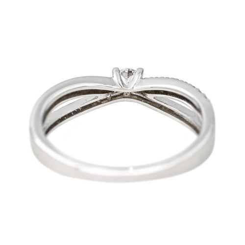 Bague 52 Bague solitaire en or blanc 18 carats et diamants 58 Facettes 4622604RV