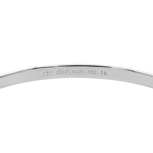 Bracelet Dinh Van Serrure - Bracelet jonc ouvrant en or blanc et diamant 58 Facettes 4625527RV