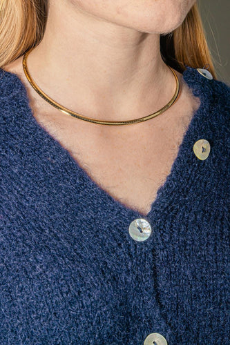 Collier Collier maille oméga en or jaune 18 carats 58 Facettes 4629801RV