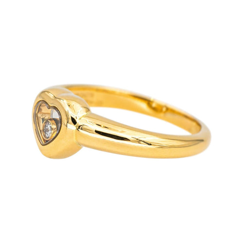 Bague 50 Chopard Happy Diamond - Bague en or jaune 18 carats et diamant 58 Facettes 4655018RV