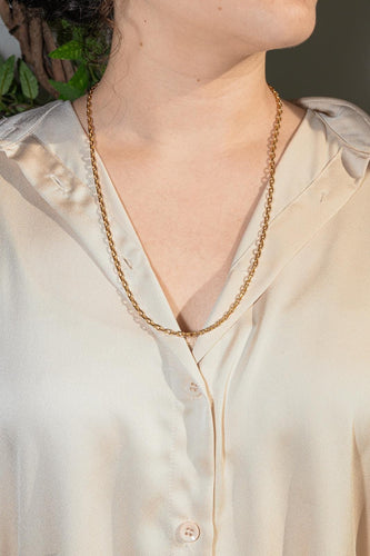 Collier Collier chaîne maille forçat en or rose 18 carats 58 Facettes 4658385CN
