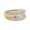 Bague 51.5 Bague bandeau en or jaune 18 carats pavée de diamants 58 Facettes 4659048CN