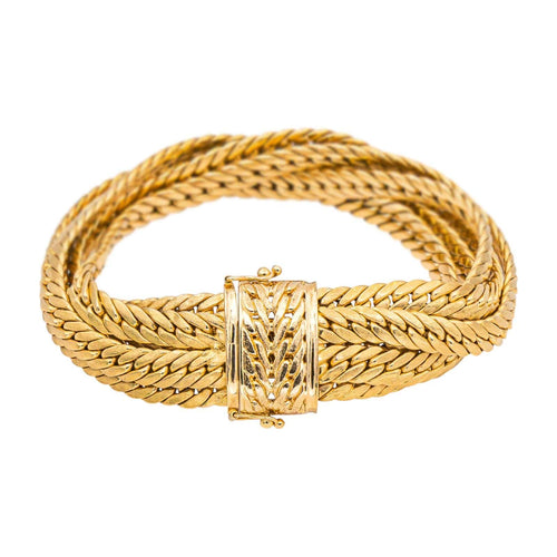 Bracelet Bracelet maille anglaise en or jaune 18 carats 58 Facettes 4667000CN