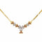 Collier Collier motifs cœurs en or jaune et blanc 18 carats, diamants et rubis 58 Facettes 4670260CN