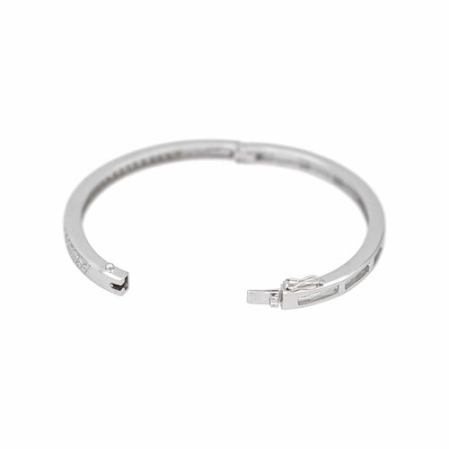 Bracelet Bracelet jonc en or blanc 18 carats et diamants 58 Facettes 4672915RV