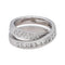 Bague 56.5 Bague pavée en or blanc 18 carats et diamants 58 Facettes 4672916RV