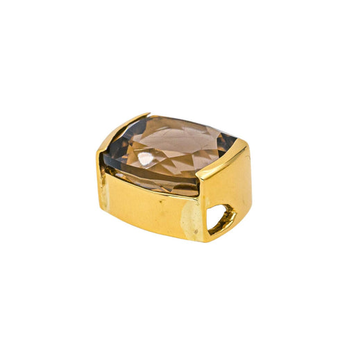 Pendentif Pendentif en or jaune 18 carats avec quartz fumé 58 Facettes 4673466RV