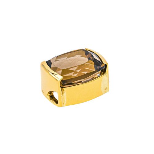 Pendentif Pendentif en or jaune 18 carats avec quartz fumé 58 Facettes 4673466RV