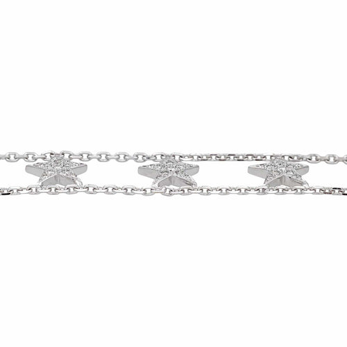 Bracelet Bracelet en or blanc 18 carats serti de diamants 58 Facettes 4673468RV