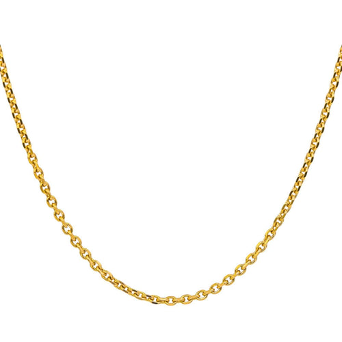 Collier Collier chaîne maille forçat en or jaune 18 carats 58 Facettes 4675224CN