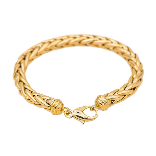 Bracelet Bracelet maille palmier en or jaune 18 carats 58 Facettes 4675267CN