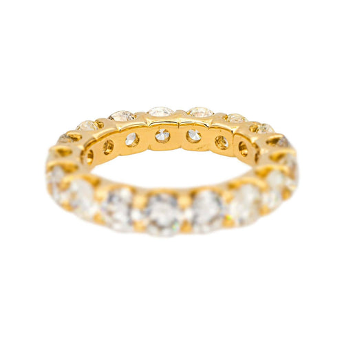 Bague 55.5 Bague alliance tour complet en or jaune 14 carats et diamants 58 Facettes 4678227RV