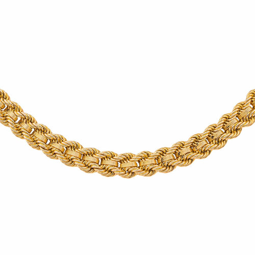 Collier Collier maille tressée en or rose 18 carats 58 Facettes 4681525CN