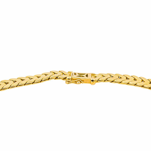 Collier Collier maille épi en or jaune 18 carats 58 Facettes 4686177CN
