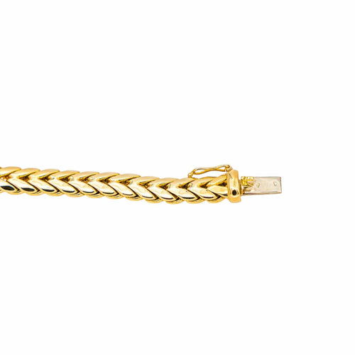 Collier Collier maille épi en or jaune 18 carats 58 Facettes 4686177CN