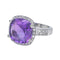 Bague 51 Poiray Filles Antik - Bague en or blanc avec améthyste et diamants 58 Facettes 4693193RV