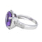 Bague 51 Poiray Filles Antik - Bague en or blanc avec améthyste et diamants 58 Facettes 4693193RV
