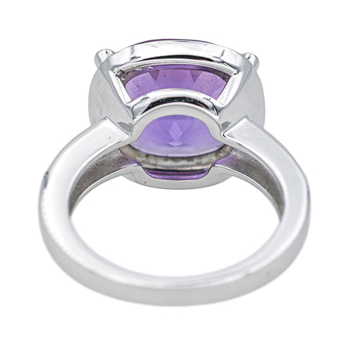 Bague 51 Poiray Filles Antik - Bague en or blanc avec améthyste et diamants 58 Facettes 4693193RV