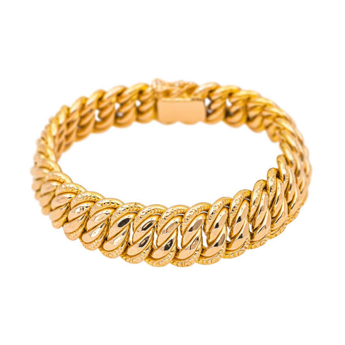 Bracelet Bracelet maille américaine en or rose 18 carats 58 Facettes 4693516CN