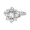 Bague 55 Bague marguerite sertie de diamants en or blanc et platine 58 Facettes 4712452CN