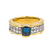 Bague 50 Bague en or jaune et or blanc 18 carats saphir et diamants 58 Facettes 4712454CN