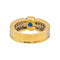 Bague 50 Bague en or jaune et or blanc 18 carats saphir et diamants 58 Facettes 4712454CN