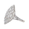 Bague 49 Bague marquise pavée de diamants en or blanc 18 carats et platine 58 Facettes 4712455CN